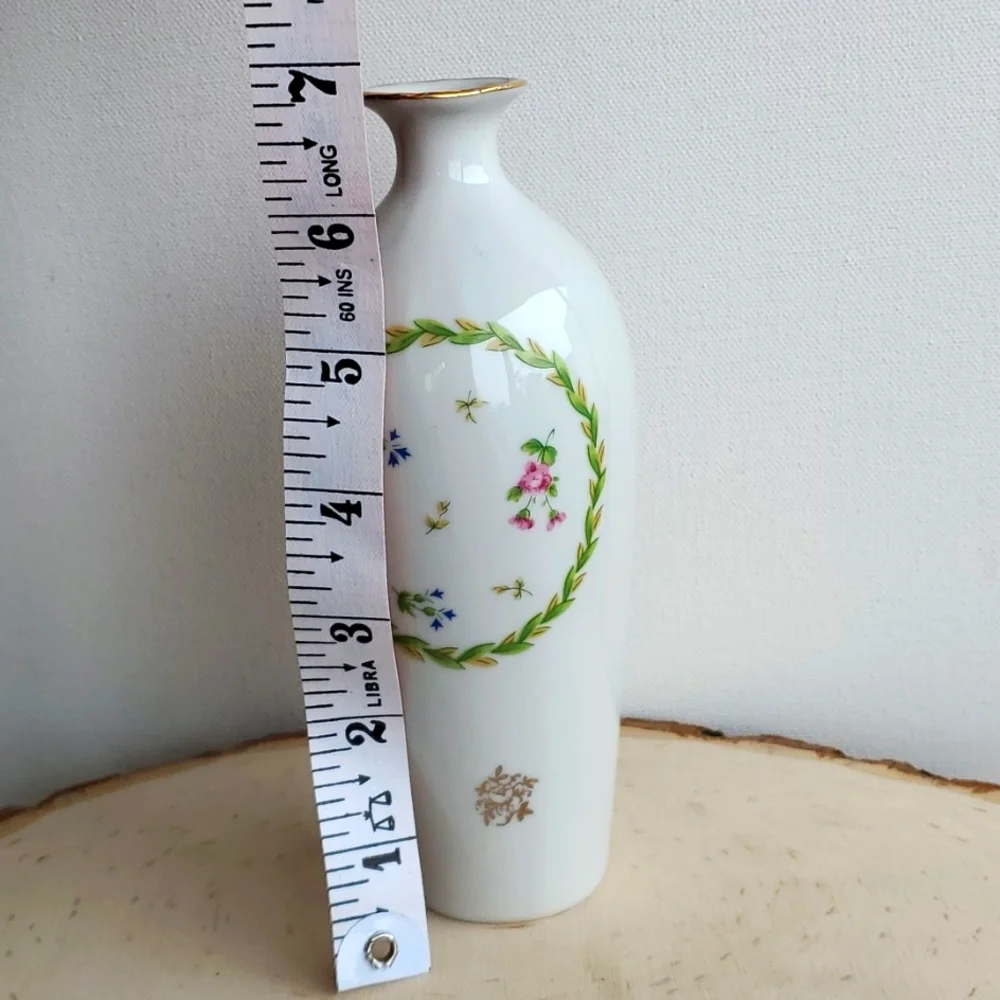 Limoges France Porcelain Floral Handpainted Vase